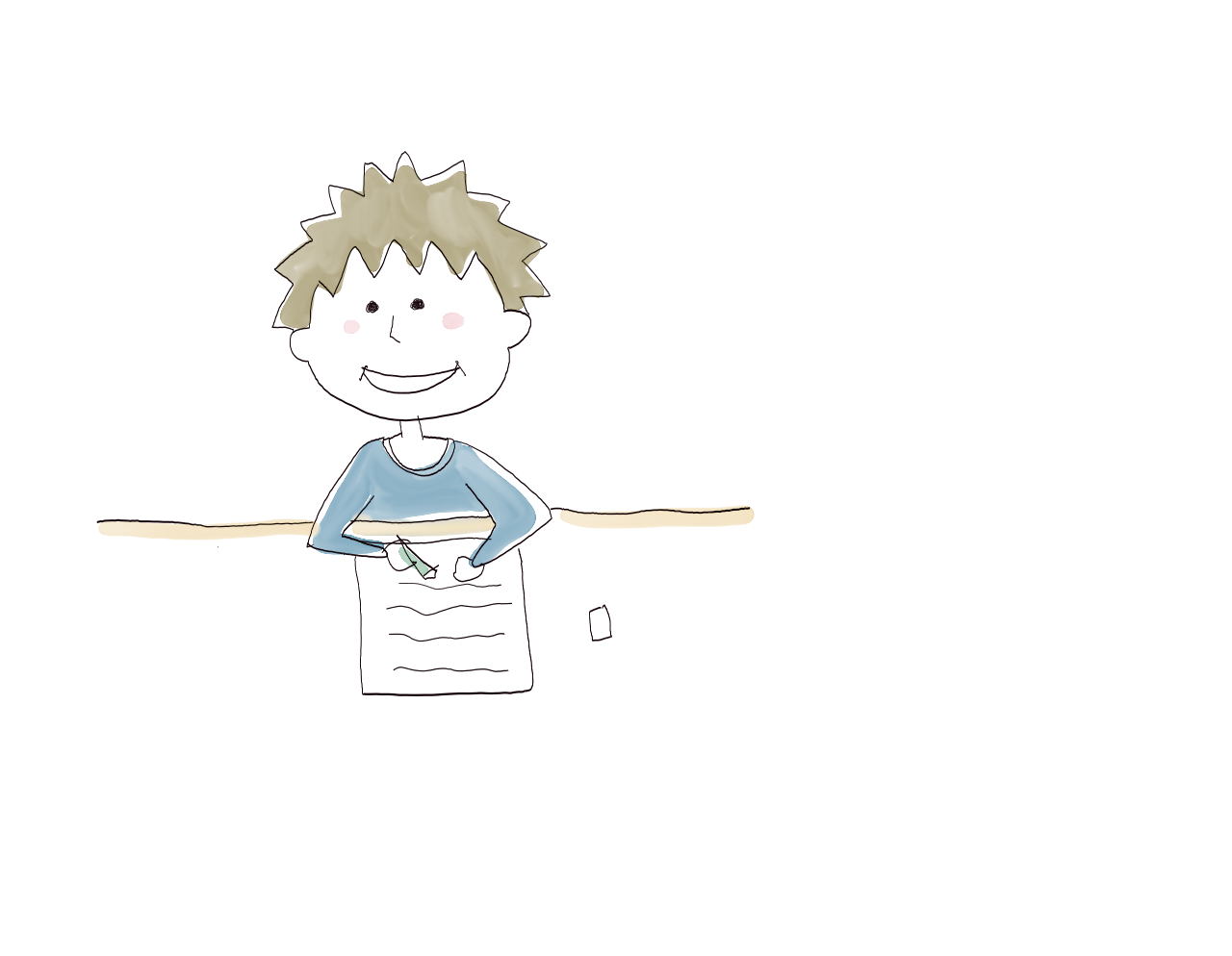 勉強しているイラスト